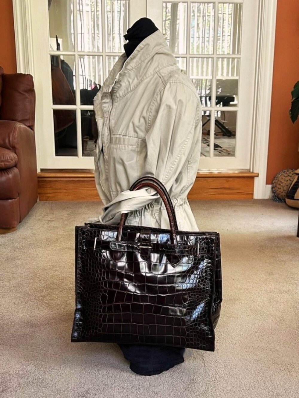 FURLA Leather Tote Bag Chocolate Brown - Picture 2 of 13